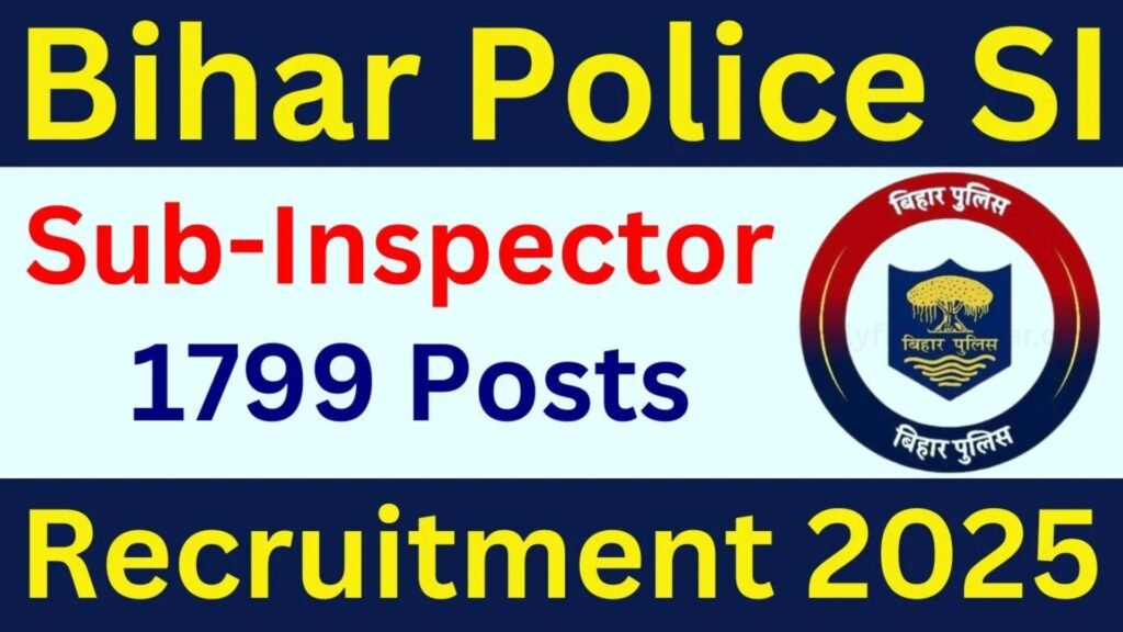 Bihar Police Enforcement Sub Inspector SI Online Form 2025